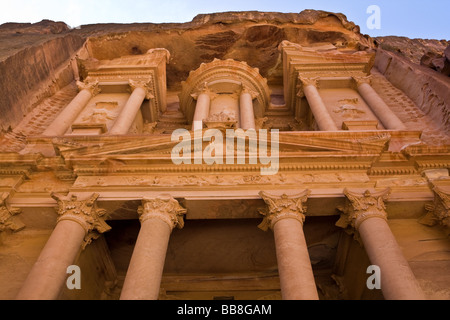 Pétra Nabatéens capitale Al Khazneh Jordanie période Empire romain tombe du Trésor Banque D'Images