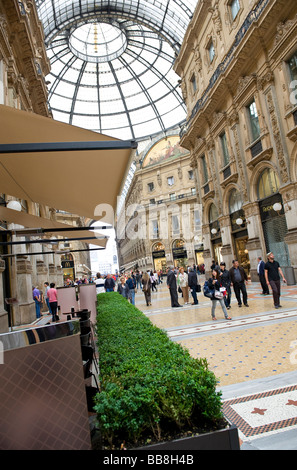 Galerie Vittorio Emanuele à Milan, Italie Banque D'Images