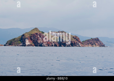 L'île de Saba colorés dans les îles Vierges américaines Banque D'Images