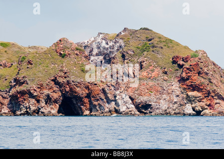 Dans la grotte de l'île de Saba colorés dans les îles Vierges américaines Banque D'Images