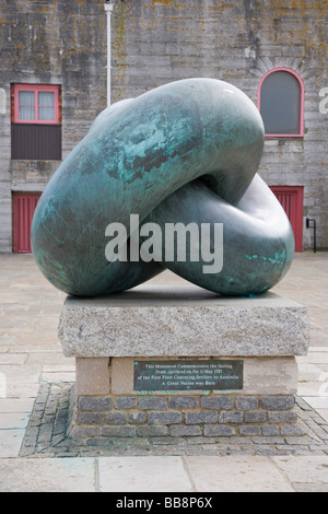 Monument aux colons australiens, Vieux Portsmouth, Hampshire, Angleterre, Royaume-Uni Banque D'Images