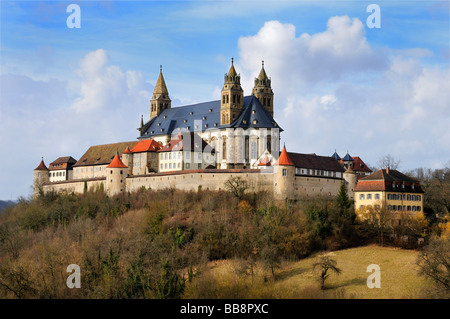 Monastère Comburg ou Grosscomburg à Steinbach près de Schwaebisch Hall, Schwaebisch Hall district, Bade-Wurtemberg, Allemagne, E Banque D'Images