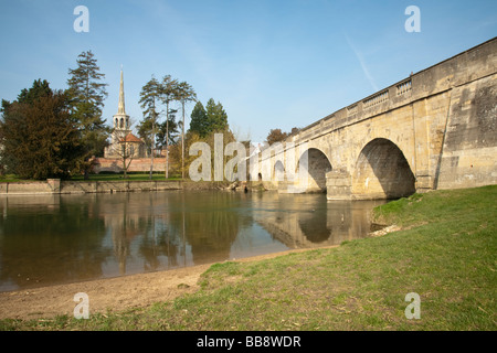 Wallingford Bridge sur la Tamise, Oxfordshire, UK Banque D'Images