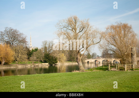 Wallingford Bridge sur la Tamise, Oxfordshire, UK Banque D'Images