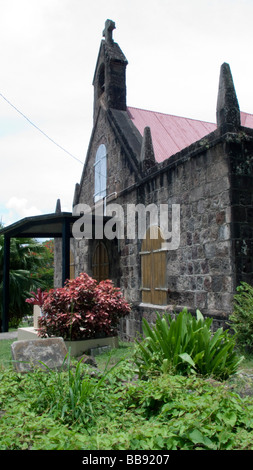 L'église anglicane St Johns Figtree abrite l'original du certificat de mariage de l'amiral Nelson et Fanny Nisbet Nevis Caraïbes Banque D'Images