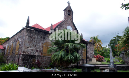 L'église anglicane St Johns Figtree abrite l'original du certificat de mariage de l'amiral Nelson et Fanny Nisbet Nevis Caraïbes Banque D'Images