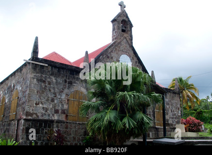 L'église anglicane St Johns Figtree abrite l'original du certificat de mariage de l'amiral Nelson et Fanny Nisbet Nevis Caraïbes Banque D'Images