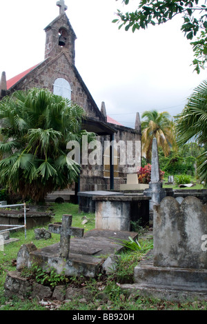 L'église anglicane St Johns Figtree abrite l'original du certificat de mariage de l'amiral Nelson et Fanny Nisbet Nevis Caraïbes Banque D'Images