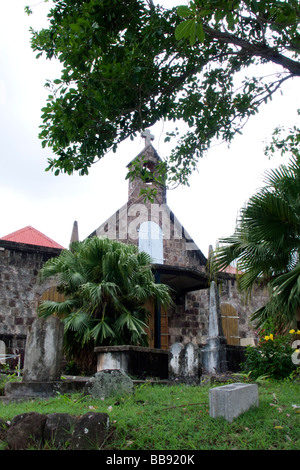 L'église anglicane St Johns Figtree abrite l'original du certificat de mariage de l'amiral Nelson et Fanny Nisbet Nevis Caraïbes Banque D'Images