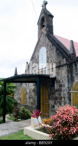 L'église anglicane St Johns Figtree abrite l'original du certificat de mariage de l'amiral Nelson et Fanny Nisbet Nevis Caraïbes Banque D'Images