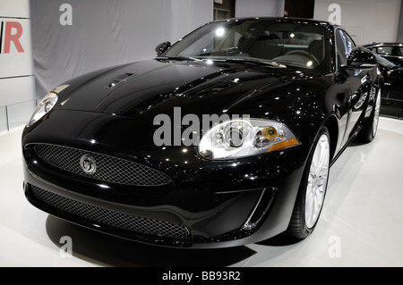 Jaguar XKR 2009 noir grand tourer Banque D'Images