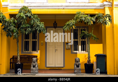 Singapour, Everton Road, restaurée magasin. Banque D'Images