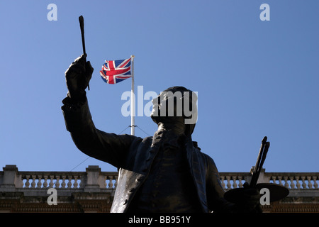 Statue of Sir Joshua Reynolds Royal Academy of Arts Burlington House London UK Banque D'Images
