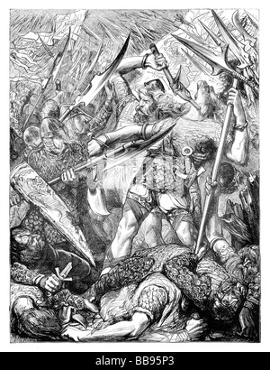 La mort du roi Harold à la bataille de Hastings 1066 Banque D'Images