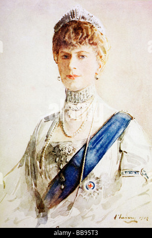 Mary de teck, de 1867 à 1953. Née Mary Augusta Victoria Louise Olga Pauline Claudine Agnes. Reine consort de George V d'Angleterre Banque D'Images