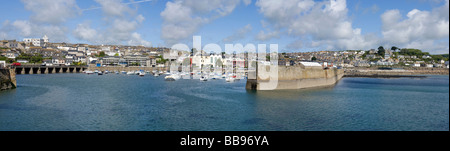 Vue panoramique du port de Penzance Cornwall en UK. Banque D'Images