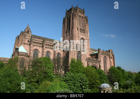 Élévation nord de la cathédrale anglicane de Liverpool, Merseyside, Royaume-Uni Banque D'Images