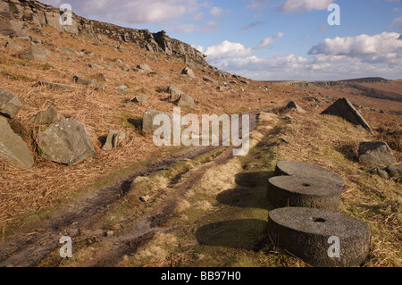 Meules près de High One, Stanage Edge Banque D'Images