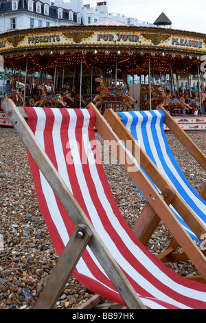 La plage de Brighton Carousal Banque D'Images