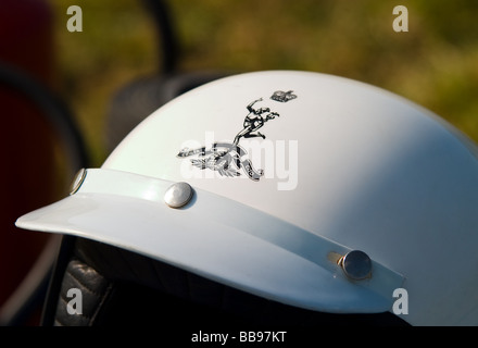 Signaux Royal casque blanc display team casque. Banque D'Images