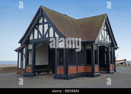 Station d'abris, Aldeburgh, Suffolk, Angleterre Banque D'Images