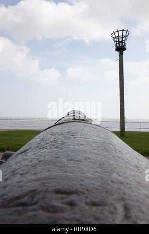 Cannon sur Gun Hill, Southwold Banque D'Images