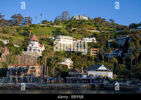 La ville d'Avalon sur l'île de Catalina, California USA Banque D'Images