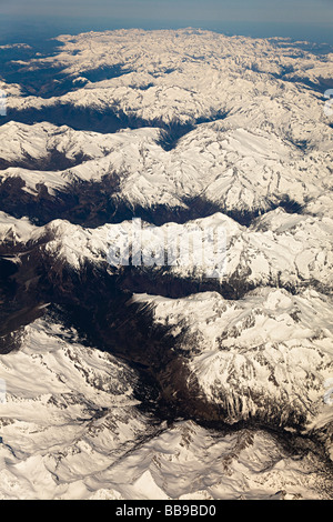 Chaîne des Pyrénées couvertes de neige l'Espagne Banque D'Images