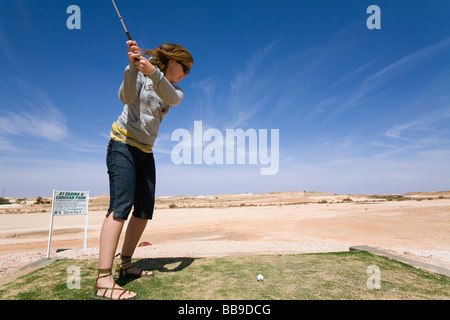 Partiront en au champs d'opale de Coober Pedy Golf Club. Coober Pedy, South Australia, Australia Banque D'Images