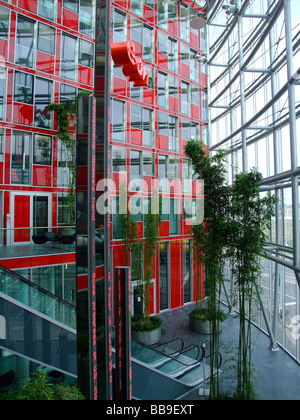 EON Energy Trading (EET) entrée de l'édifice de l'administration centrale à Düsseldorf Hafen - Allemagne Banque D'Images