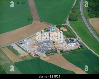 GRT gaz, station de pompe à gaz naturel française à Obergailbach à la frontière nord-est avec l'Allemagne - France Banque D'Images