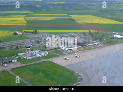 Aperçu de l'aéroport Metz Nancy Lorraine en Lorraine - France Banque D'Images