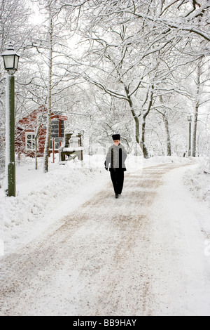 En hiver Skansen Banque D'Images