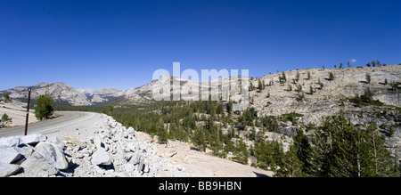Point de vue d'Olmsted, Tuolumne Meadows Tioga Pass, Yosemite National Park. Haute résolution. Banque D'Images