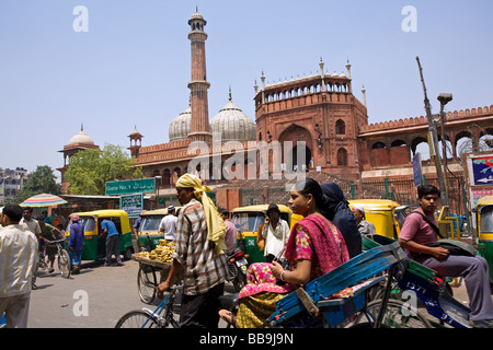 La mosquée Jama Masjid. New Delhi. L'Inde Banque D'Images