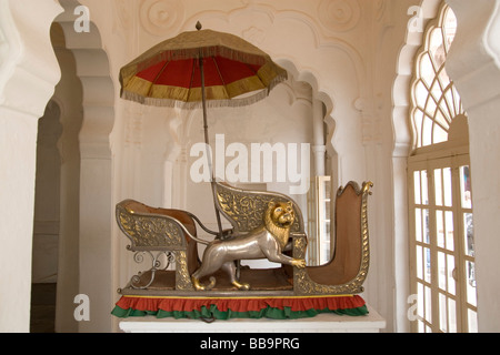 Inde Rajasthan Jodhpur Mehrangarh Fort Howda Hathi siège d'éléphants au musée à l'intérieur du fort Banque D'Images