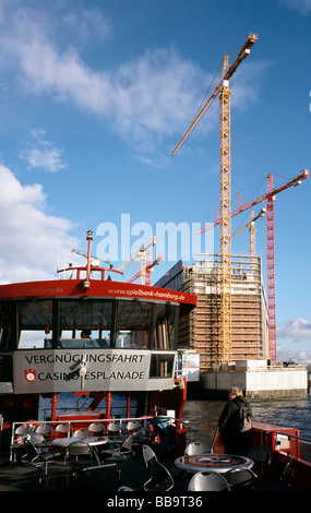 8 févr. 2009 - site de construction de l'avenir Elbphilharmonie (salle de concert) dans le port allemand de Hambourg. Banque D'Images