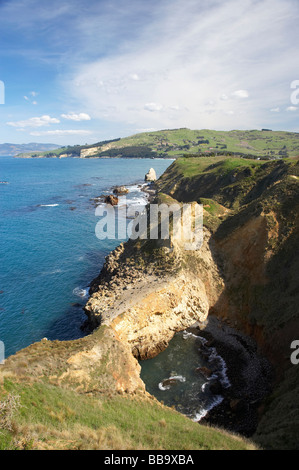Pehu évent Arche Naturelle Péninsule Huriawa Site Karitane Pa Maori historique près de Dunedin Otago ile sud Nouvelle Zelande Banque D'Images