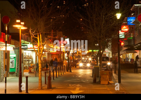 Beach Street at Night Queenstown ile sud Nouvelle Zelande Banque D'Images