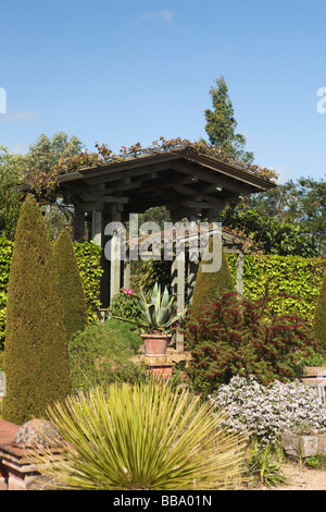 La Norfolk East Ruston Old Vicarage Garden Pergola de jardin exotique Banque D'Images