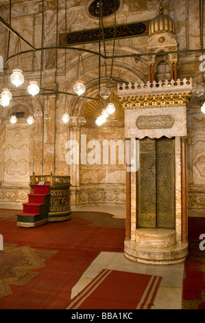 La mosquée de Mohammed Ali Pasha ou Mosquée d'Albâtre sur la Citadelle Le Caire Egypte Banque D'Images