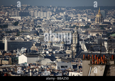 Toits de Paris vu de Montmartre Banque D'Images