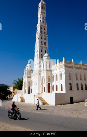 La mosquée Al-Mihdar in Tarim, au Yémen Banque D'Images