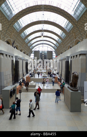 Le Musée d Orsay à Paris l'un des importants musées d'art de Paris autrefois une gare ferroviaire Banque D'Images