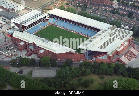 Vue aérienne du parc Villa accueil de Aston Villa FC avant le réaménagement de la route de la Trinité se Banque D'Images