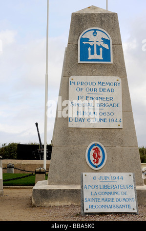 D-Day Utah Beach US Army Memorial à Sainte Marie du Mont Manche Normandie France WWII Banque D'Images