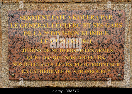 D-Day Saint Martin de Varreville français du Général Leclerc plage du débarquement d'Utah Beach Manche Normandie France WWII Banque D'Images