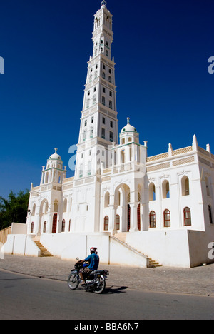 La mosquée Al-Mihdar in Tarim, au Yémen Banque D'Images