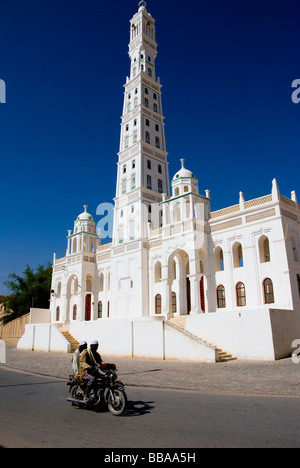 La mosquée Al-Mihdar in Tarim, au Yémen Banque D'Images