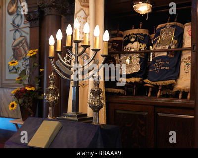 Intérieur Synagogue juive Banque D'Images